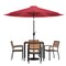 Flash Furniture Patio Set-35" Table-4 Chairs-Red Umbrella-Base XU-DG-810060064-UB19BRD-GG - alternate 5